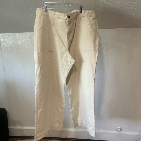Nili Lotan for Target White/Cream Wide Leg Cargo Flare Pants 20W/22W - Picture 6 of 11